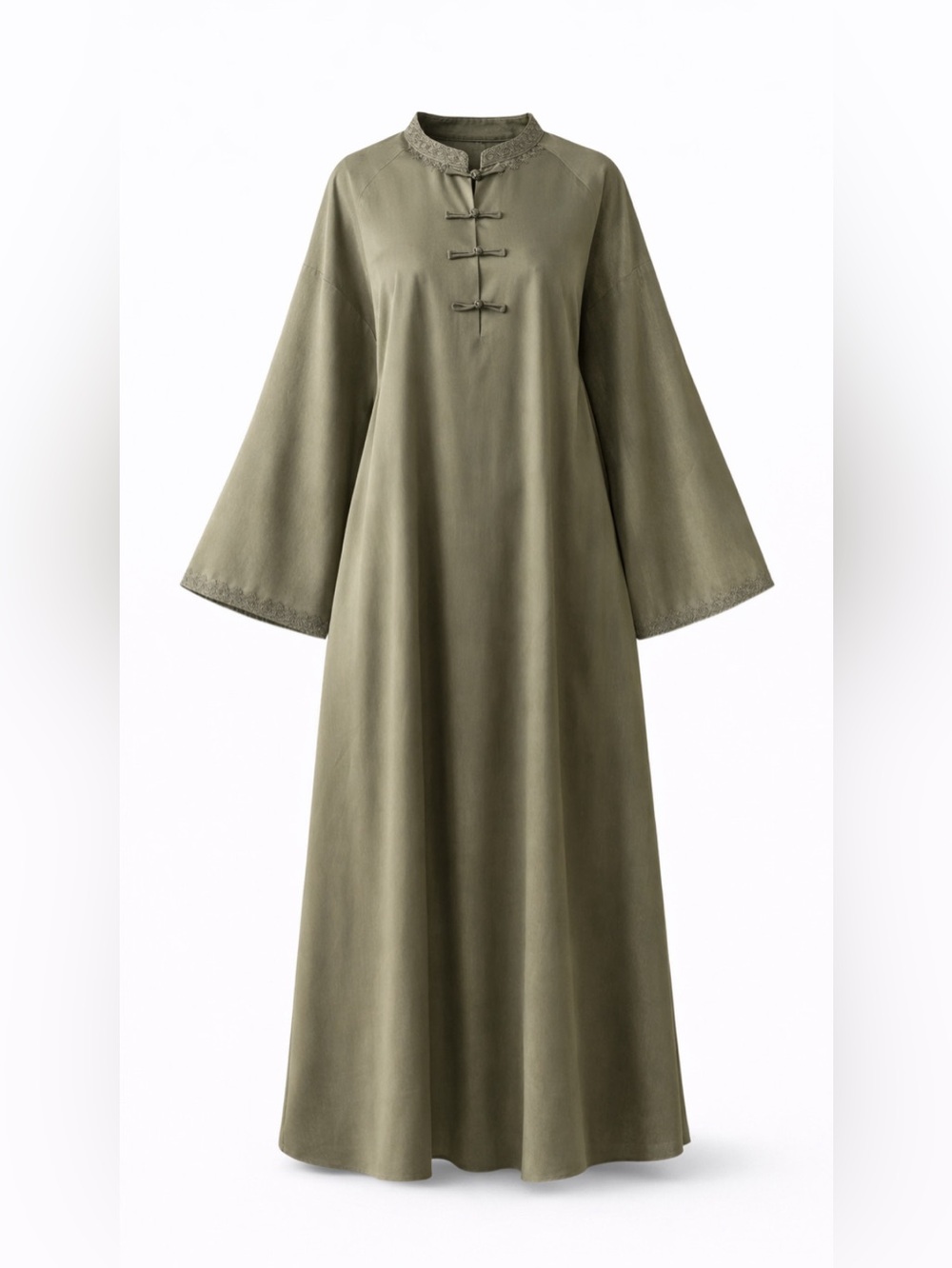 Maxi modest abaya long sleeve dress